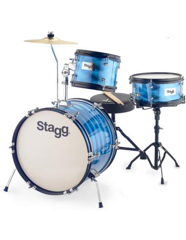 3-piece junior drum set Stagg TIM JR 3/16B BL