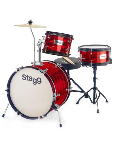 3-piece junior drum set Stagg TIM JR 3/16B RD