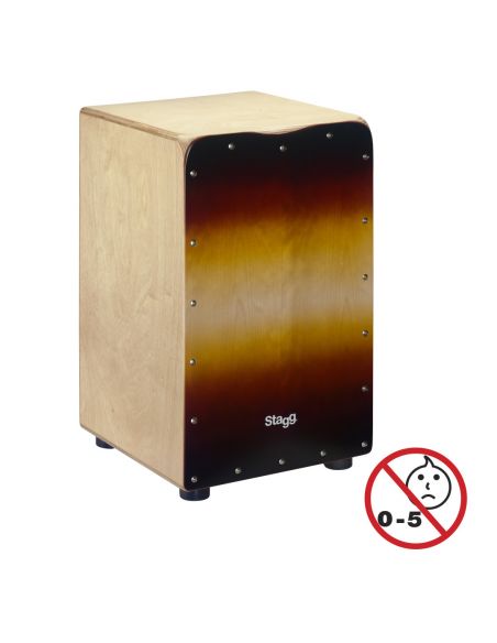 Standard-sized birch cajÃ³n with sunburst front board finish