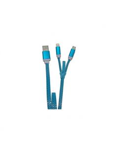 USB laidas Apple ir Android įrenginiams ZZIPP melsvas