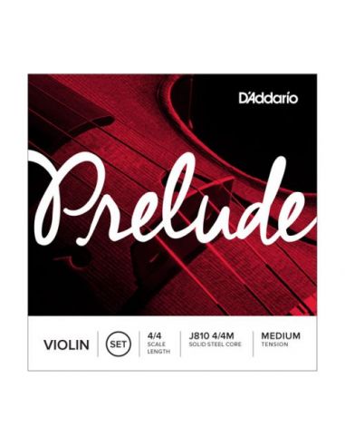 D'Addario J810 Prelude Violin String Set Medium J810-4/4M