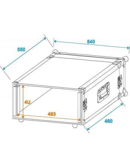 Flightcase for 483 mm units (19")