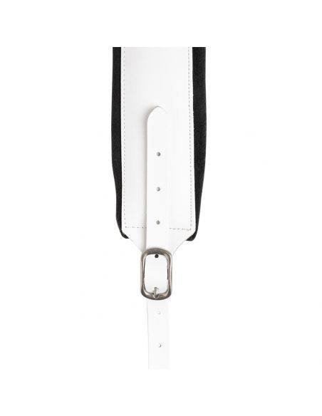 White guitar strap Stagg SLPL-BUCKLE WH