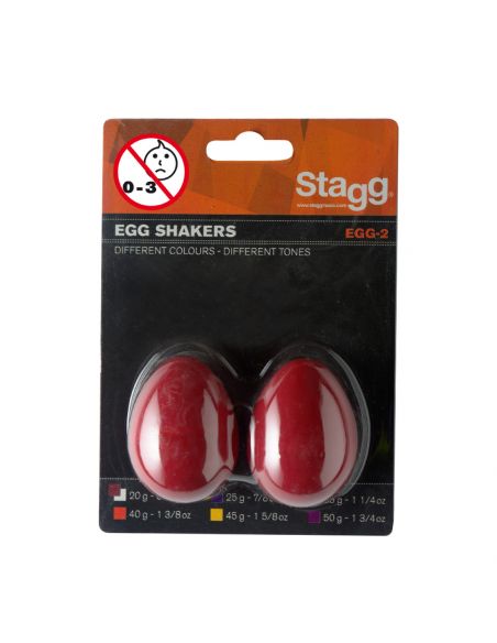 Barškučiai (pora, raudoni) Stagg EGG-2 RD
