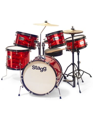 5-piece junior drum set Stagg TIM JR 5/16B RD