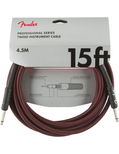 Instrument cable Fender Professional 4,5M RD T