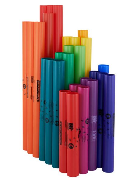 Mušamieji vamzdžiai Boomwhackers MG-BW Set 4 su Move&Groove dėklu