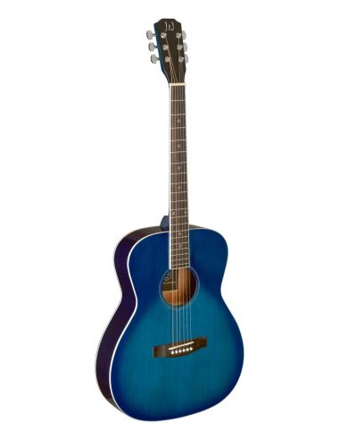 Transparent blueburst acoustic auditorium guitar with solid spruce top, Bessie series