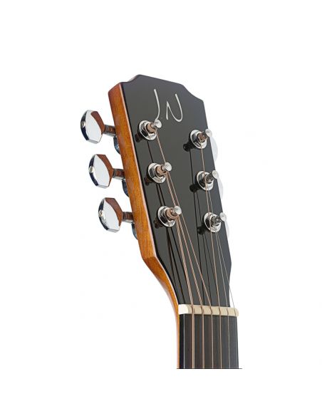 Natural-coloured acoustic-electric auditorium guitar with solid spruce top, Bessie series