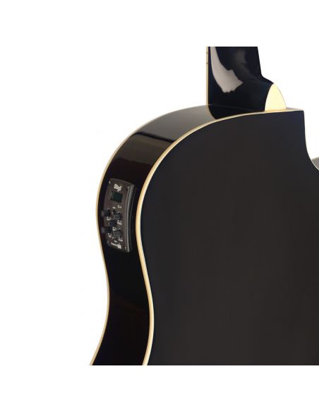 Elektro akustinė gitara Stagg SA35 DSCE-BK LH kairiarankiams