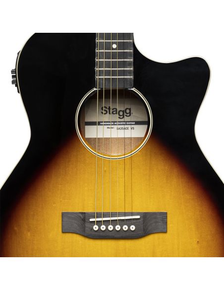 Cutaway acoustic-electric auditorium guitar, sunburst