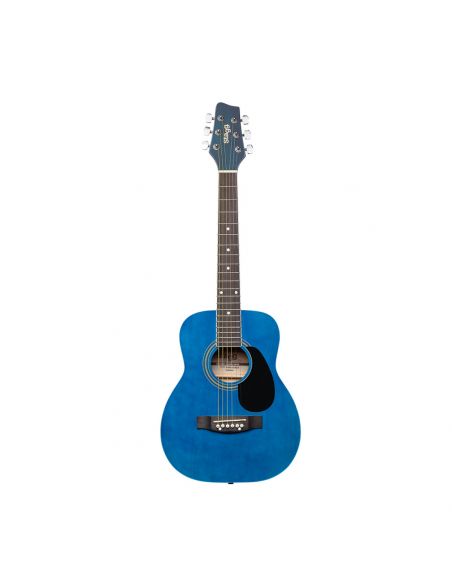 1/2 blue dreadnought acoustic guitar with basswood top