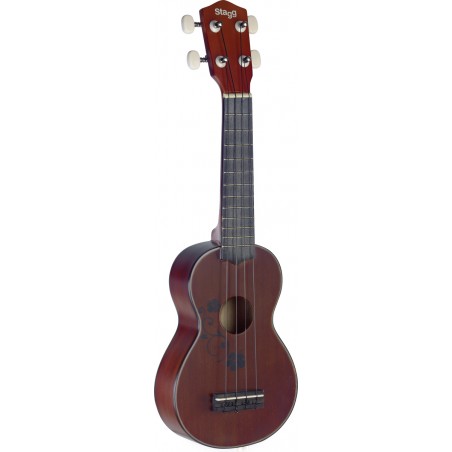 Soprano ukulele with gigbag Stagg US20 FLOWER