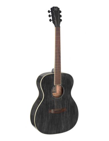 Acoustic auditorium guitar with solid mahogany top, Yakisugi series