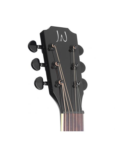 Acoustic auditorium guitar with solid mahogany top, Yakisugi series