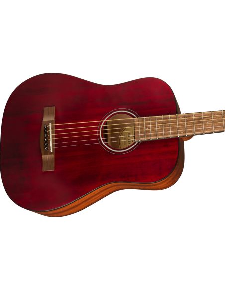 Acoustic guitar Fender FA-15 STEEL 3/4 RED W/BAG WN