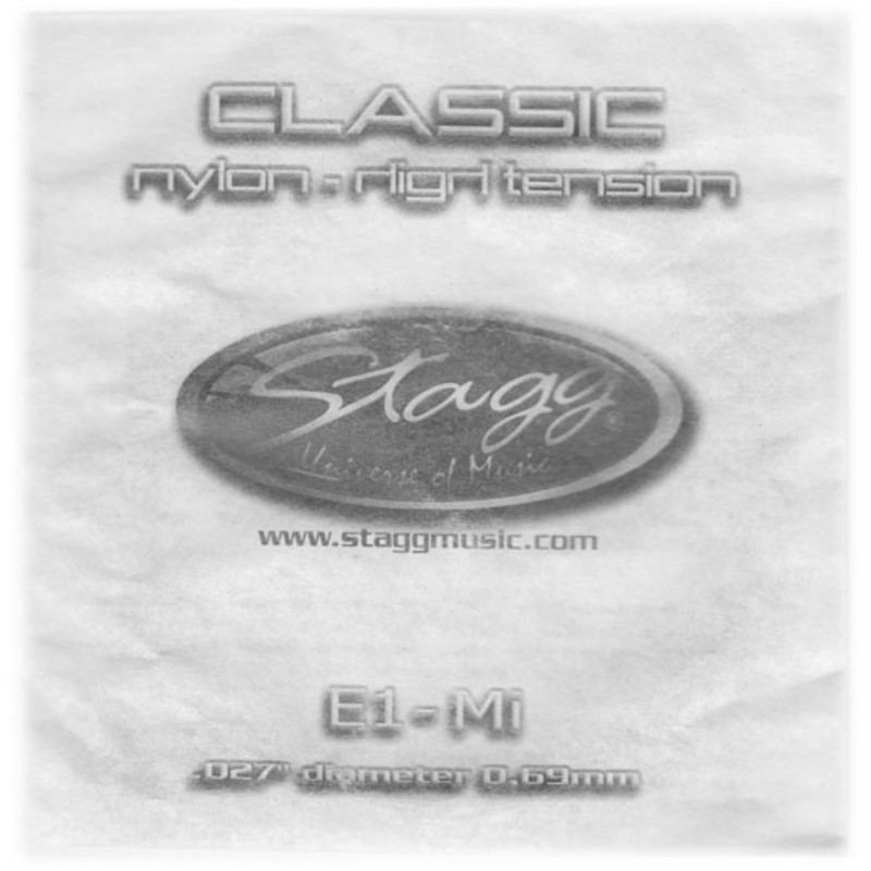 Kl gitaros styga B2 NYLON NORMAL TENS Stagg CLN-B2N