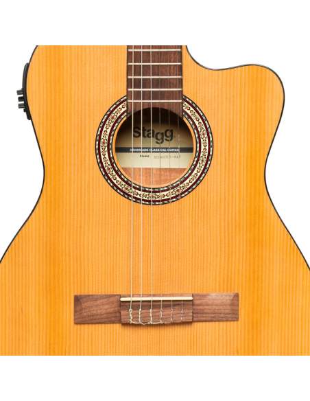SCL60 cutaway acoustic-electric classical guitar with B-Band 4-band EQ, natural colour