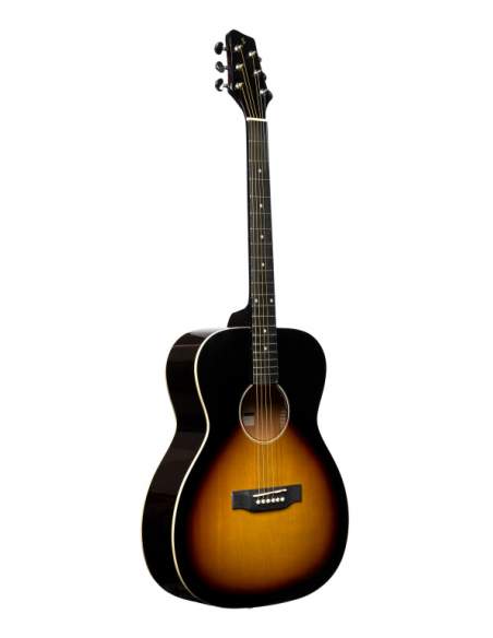 Auditorium guitar with basswood top, sunburst