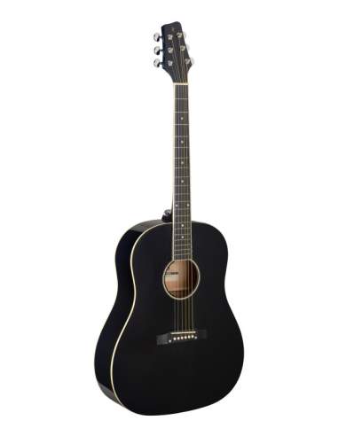 Slope Shoulder dreadnought guitar, black, left-handed model