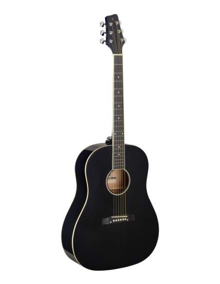 Slope Shoulder dreadnought guitar, black, left-handed model