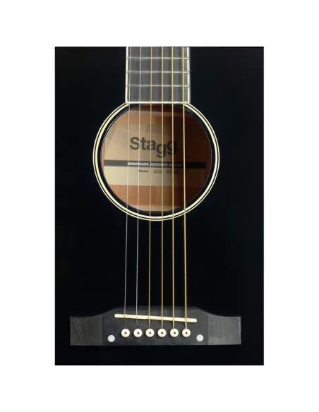 Akustinė gitara Stagg SA35 DS BK LH kairiarankiams