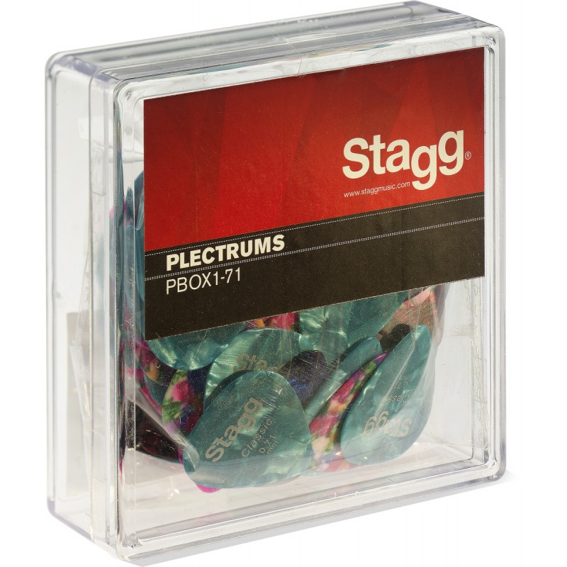 BOX OF 100PCS PLECTRA, 0.71MM