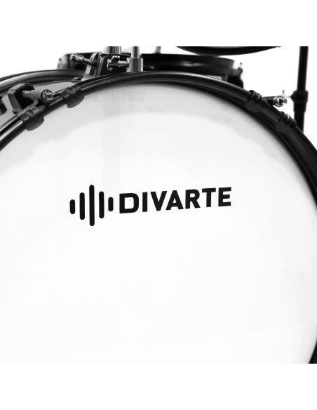 3 dalių vaikiškų būgnų komplektas Divarte Juinior DrumSet BK