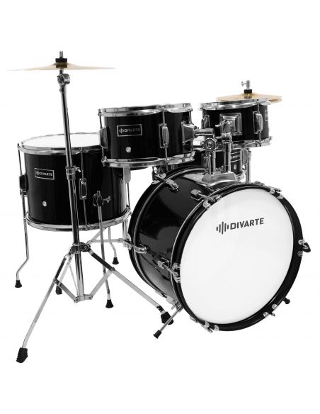 5 dalių vaikiškų būgnų komplektas Divarte College DrumSet BK