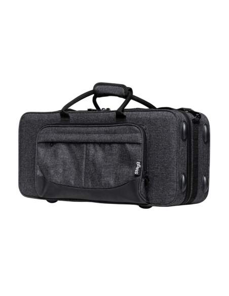 Soft case for alto saxophone, grey