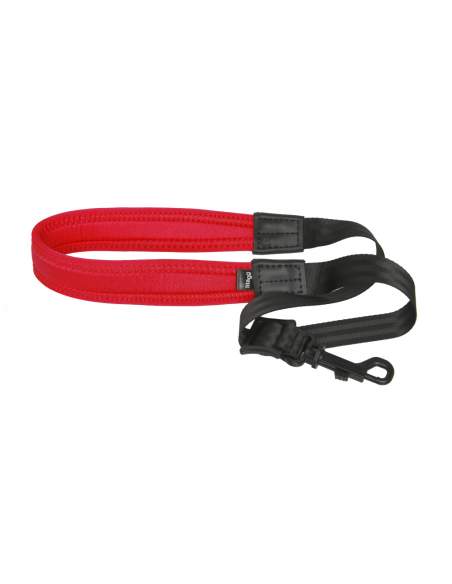 Fully-adjustable Easy saxophone strap with soft neck padding, red