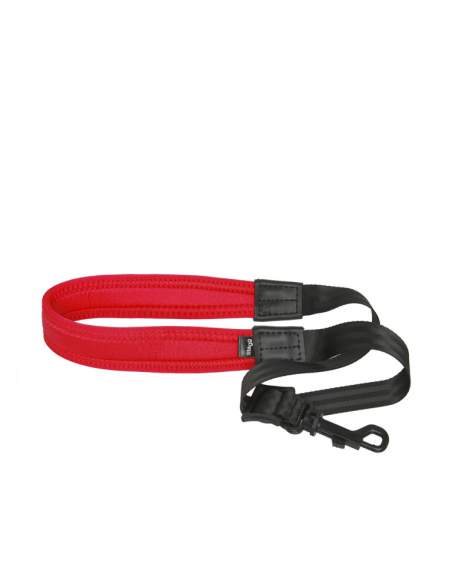 Fully-adjustable Easy saxophone strap with soft neck padding, red