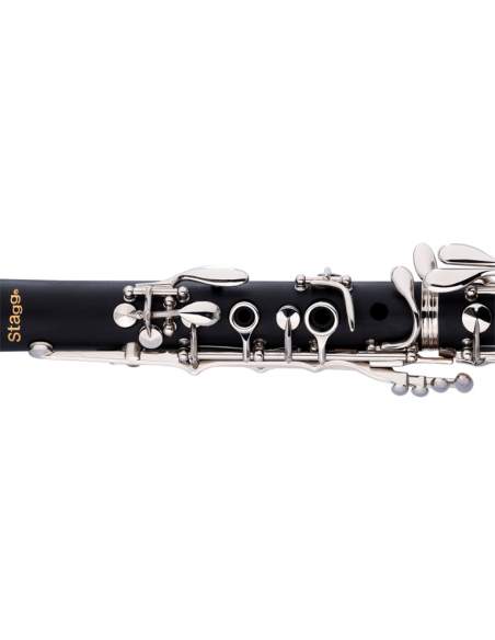 Bb clarinet, Boehm system, ABS body and nickel-plated keys and rings