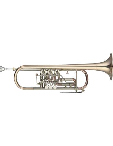 Bb Rotary Trumpet, Gold brass body, w/trigger