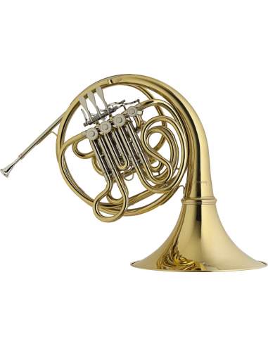 F/Bb Double Horn, 4 rotary valves, body in brass