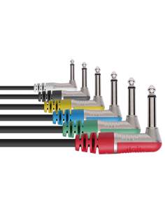 N-Series Patch Cable 6-pack - 90° Mono Phone Plug / 90° Mono Phone Plug
