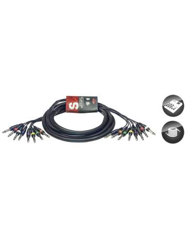 3 m/10 ft. Multicore Cable - 8 x phone-plug/8 x phone-plug