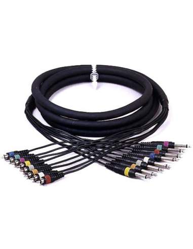 Pro Multicore cable 8x male phone-plug / 8x male RCA-plug