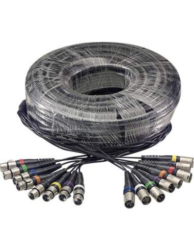 30 m/100 ft. Multicore Cable - 8 x f. XLR/8 x m