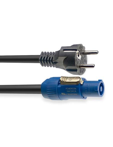 X series power cable, powerCON A/Schuko (m/m), 1.5 m (5')