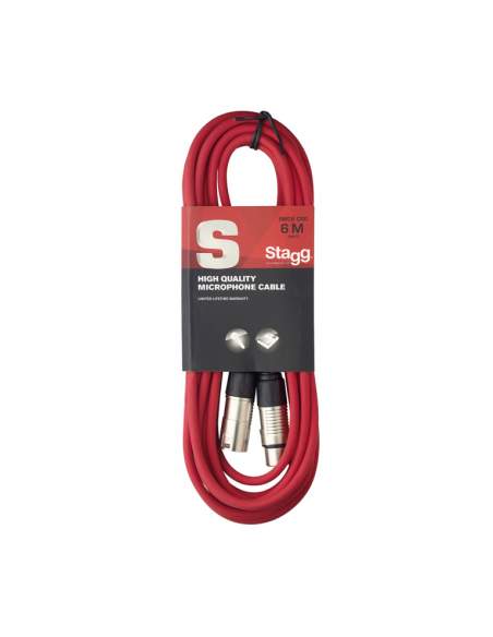 Audio cable Stagg SMC6 CRD, 6 m, red