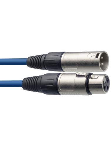 Microphone cable, XLR/XLR (m/f), 10 m (33'), blue