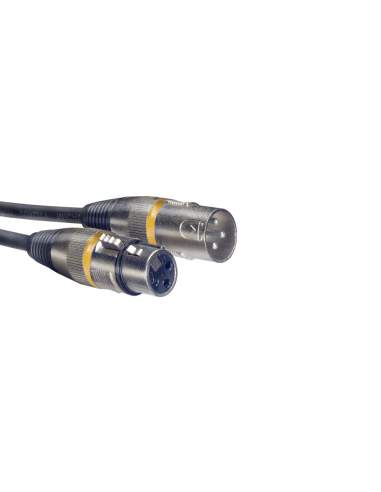 Microphone cable, XLR/XLR (m/f), 6 m (20'), yellow ring