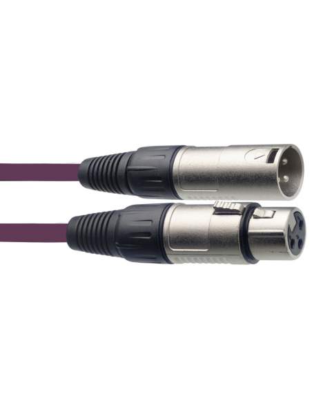 Microphone cable, XLR/XLR (m/f), 3 m (10'), purple