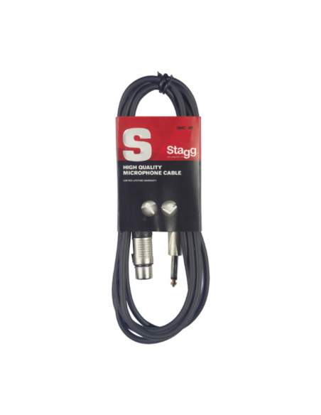 Microphone cable, XLR/jack (f/m), 6 m Stagg SMC6XP