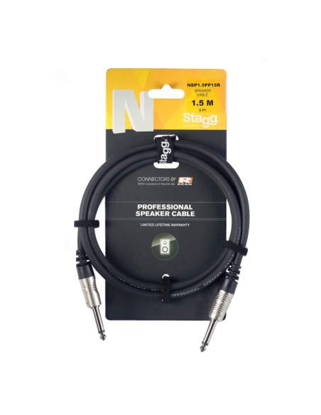 Audio kabelis jack/jack Stagg NSP1,5PP15R, 1.5 m