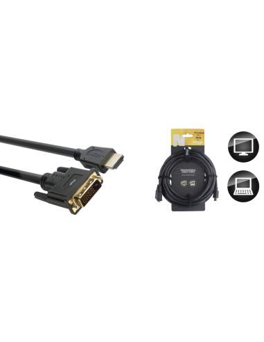 HDMI 1.4 to DVI Dual Link kabelis Stagg NVC10HAMDVIDM, 10 m