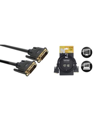 Dual-Link DVI kabelis Stagg NVC1,5DVIDM, 1.5 m