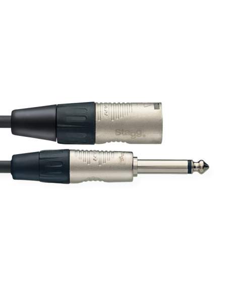 Audio cable, jack/XLR (m/m), Stagg NAC3PXMR, 3 m (3')