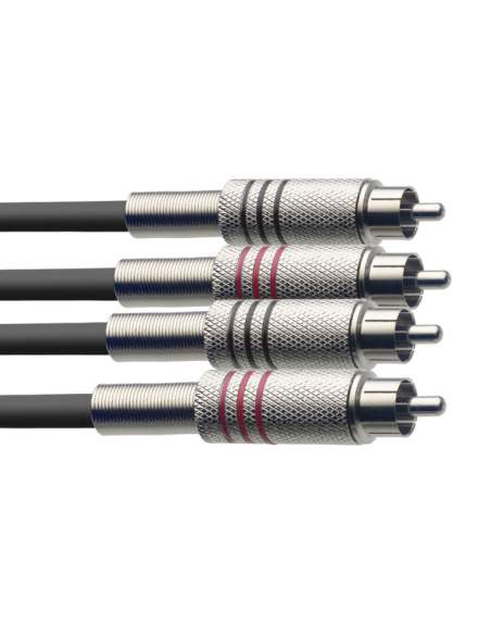 Twin cable, RCA/RCA (m/m), 60 cm (2')